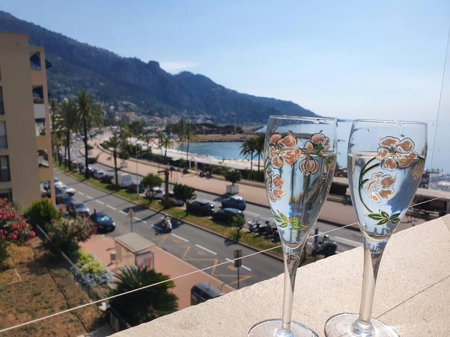Le Garavan, Superbe Studio Vue Mer Et Vieux מנטון מראה חיצוני תמונה