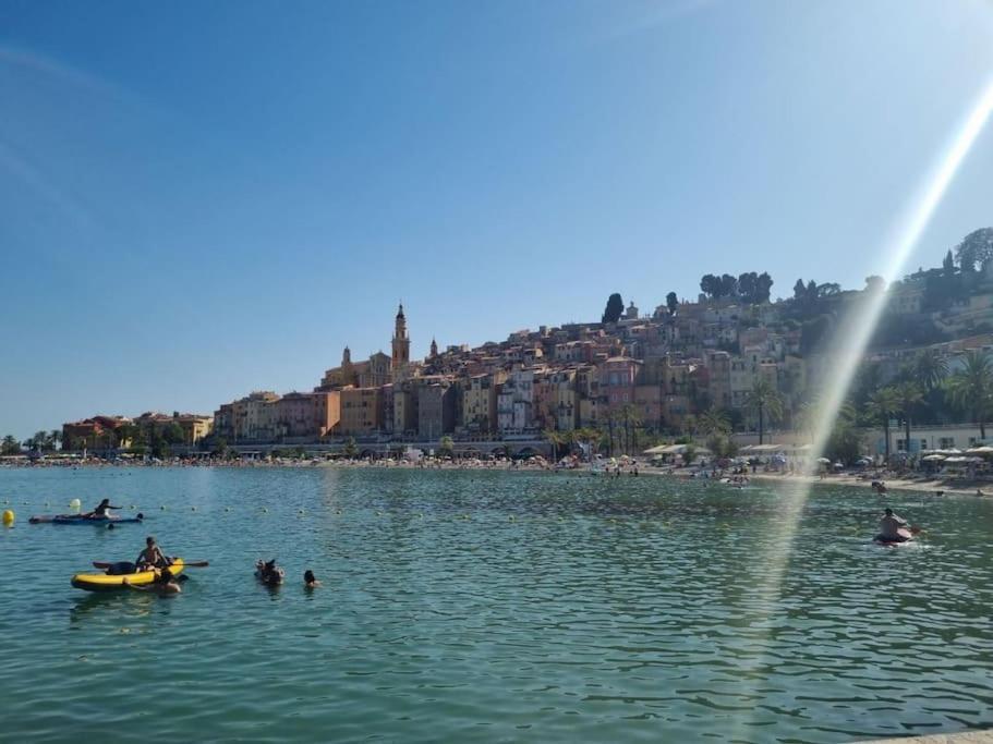 Le Garavan, Superbe Studio Vue Mer Et Vieux מנטון מראה חיצוני תמונה